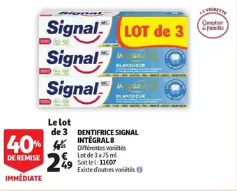 Auchan Dentifrice Signal Intégral 8 offre