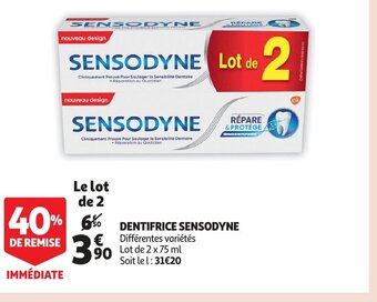 Auchan Dentifrice Sensodyne offre