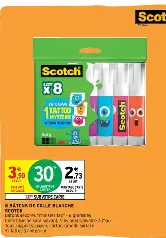 Intermarché 8 Batons De Colle Blanche Scotch offre