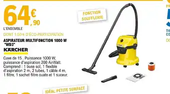 E.Leclerc Brico Aspirateur Multifonction 1000w WD3 karcher offre