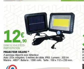 E.Leclerc Brico Projecteur Solaire offre