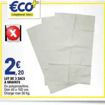 E.Leclerc Brico Lot de 3 sacs a Gravants offre
