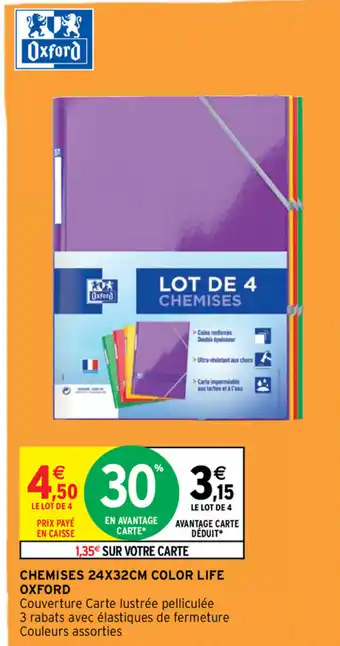 Intermarché Chemises Color Life Oxford offre
