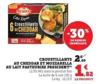 U Express Croustillants Au Cheddar Et Mozzarella Au Lait Pasteurise President offre