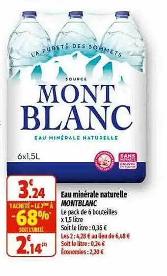 Coccinelle Express Eau minérale naturelle montblanc offre