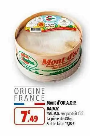 Coccinelle Express Mont d'or aop badoz offre