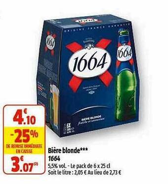 Coccinelle Express Bière blonde 1664 offre