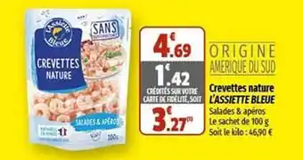 Coccimarket Crevettes nature l'assiette bleue offre
