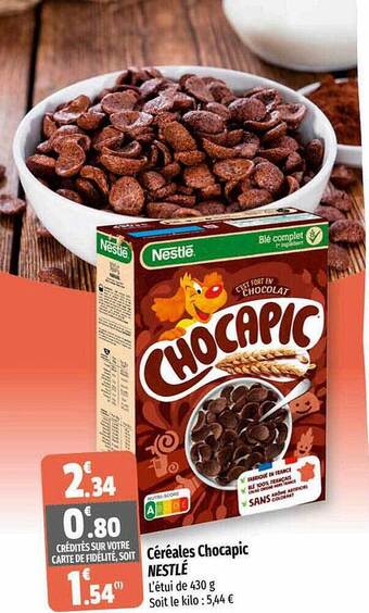 Coccinelle Express Céréales chocapic nestlé offre