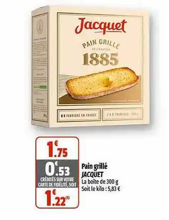 Pain grillé jacquet