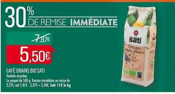 Match Café grains bio sati offre