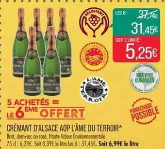 Match Crémant d'alsace aop l'âme du terroir offre