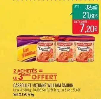 Match Cassoulet mitonné william saurin offre