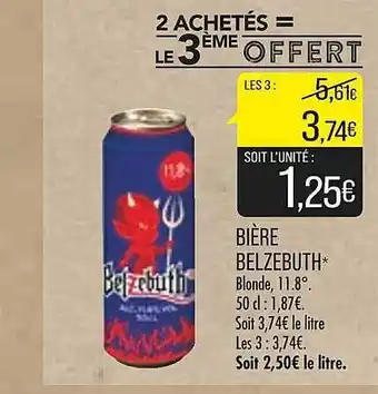 Match Bière belzebuth offre