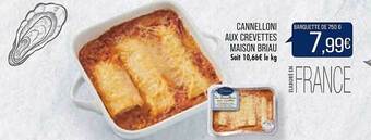 Match Cannelloni aux crevettes maison briau offre