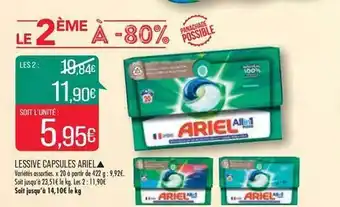 Match Lessive capsules ariel offre