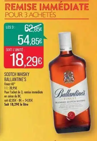 Match Scotch whisky ballantine's offre