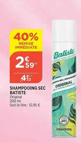 Maximarché Shampooing sec batiste offre
