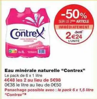 Monoprix Eau minérale naturelle offre
