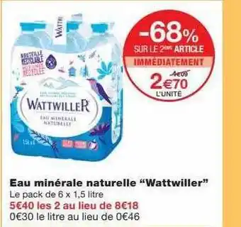 Monoprix Eau minérale naturelle offre