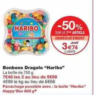 Monoprix Bonbons dragolo offre