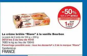 Monoprix La crème brûlée offre
