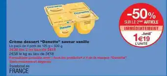 Monoprix Crème dessert offre