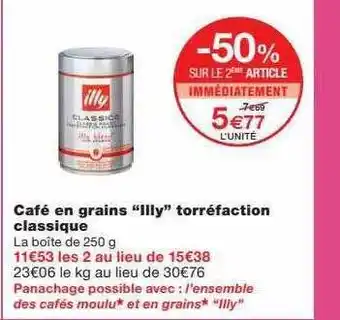 Monoprix Café en grains offre