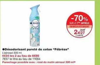Désodorisant pureté de coton