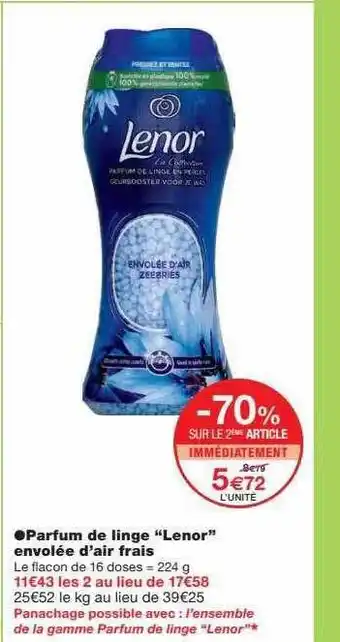 Monoprix Parfum de linge offre