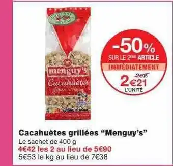 Monoprix Cacahuètes grillées offre
