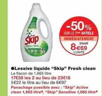 Monoprix Lessive liquide offre