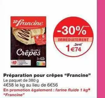 Monoprix Préparation pour crêpes offre