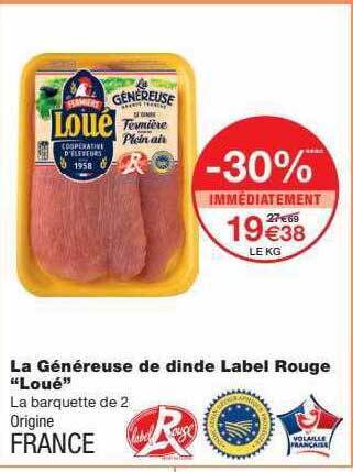 Monoprix La généreuse de dinde label rouge offre