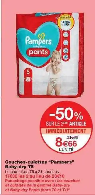 Monoprix Couches culottes offre