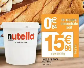 Promocash Pâte à tartiner nutella offre