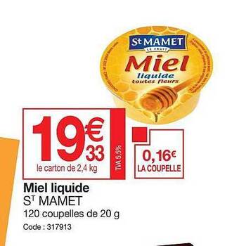 Promocash Miel liquide st mamet offre