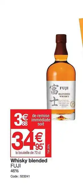 Promocash Whisky blended fuji offre