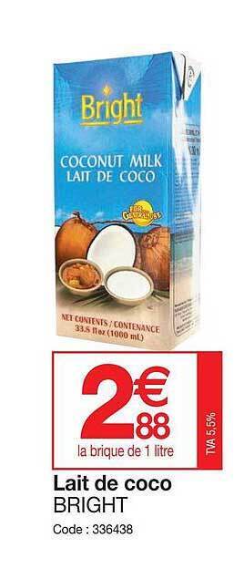 Promocash Lait de coco bright offre