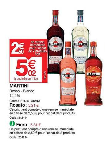 Promocash Martini offre