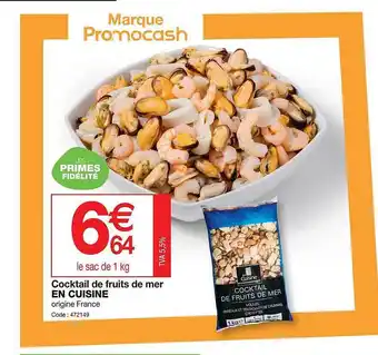 Promocash Cocktail de fruits de mer en cuisine offre