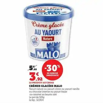 U Express Crèmes glacées malo offre