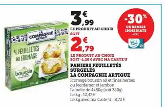U Express Panier feuilletés surgelés la compagnie artique offre