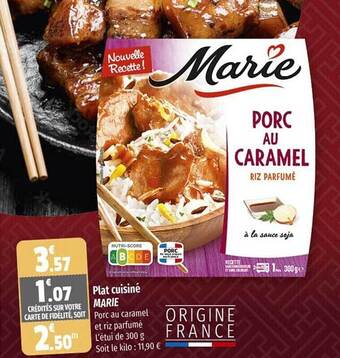 Coccinelle Supermarché Plat cuisiné marie offre