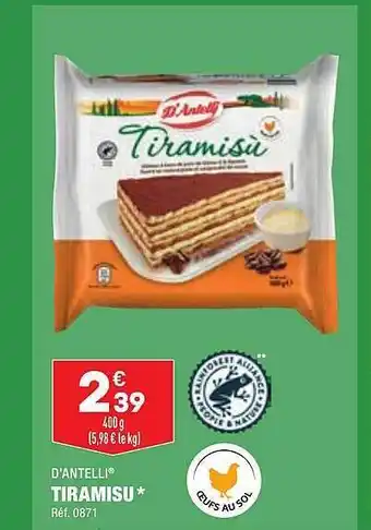 ALDI D'antelli tiramisu offre