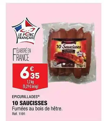 ALDI Epicurillades 10 saucisses offre