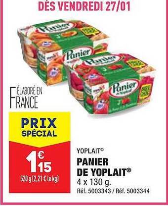 ALDI Yoplait panier de yoplait offre