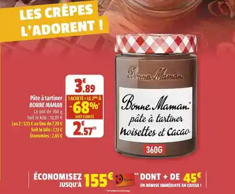 Coccinelle Supermarché Pâte à tartiner bonne maman offre