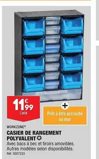 ALDI Workzone casier de rangement polyvalent offre