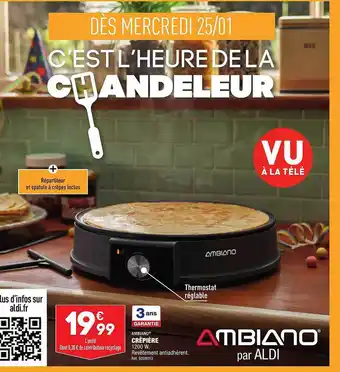 ALDI Ambiano crêpière offre